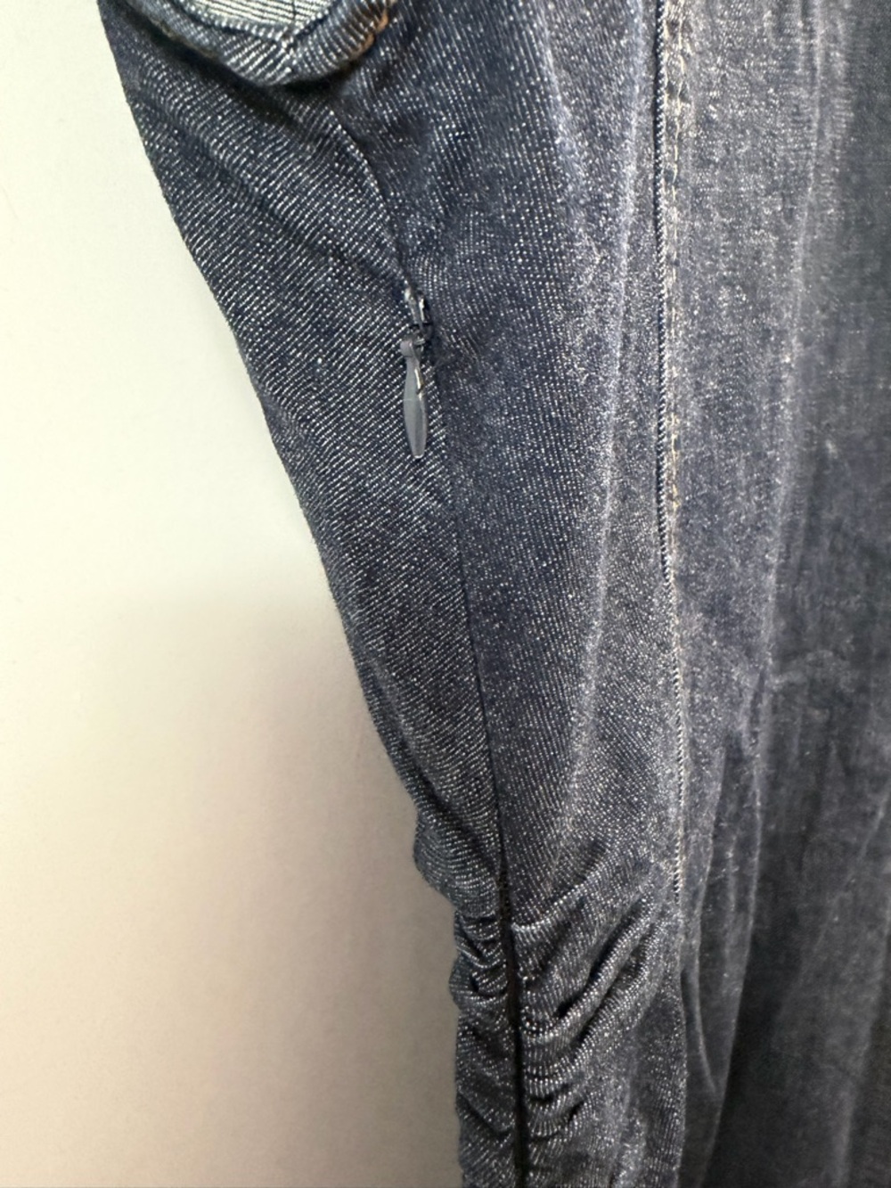 Like New Zara Sleeveless Dark Denim Button-Front Dress - Picture 6 of 6